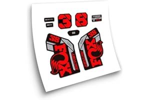 STAR SAM Pegatinas Compatibles con horquilla bici Fox 38 Heritage Collection 2021 Rojo 1 CMT