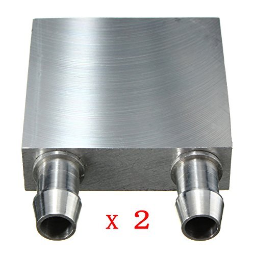 Bloque de Refrigeraci  n por Agua 40   40 mm Aluminio para refrigerador de Agua L  quido Sistema de disipador de Calor Plata para CPU Gr  ficos Disipador T  rmico del radiador  Paquete de 2 