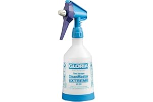 GLORIA CleanMaster Extreme EX05, Pulvérisateur à gâchette professionnel 0,5L | pulvérisateur manuel oléofuge | dégraissage, nettoyage & désinfection | p produits acides & basiques pH 4-11 | blanc/bleu