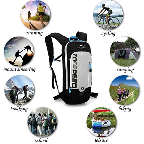 Local Lion 10L Damen Herren Wasserdicht Professionell Kleiner Fahrradrucksack Outdoor Sportrucksack Rucksack Radsport Trinkrucksack Ultraleicht - 6