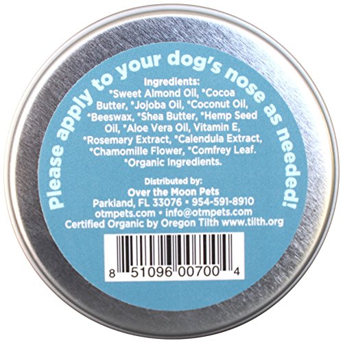 Over-The-Moon-Pet-Products-Organic-Dog-Nose-Balm-Unscented-Repairs-Cracking-Dry-Dog-Noses-2-Oz