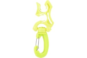 Pwshymi Clip de plongée sous-Marine, Clip de Support de Tuyau Double BCD de plongée sous-Marine pour Accessoires de Détendeurs de Plongée (Jaune) Sportinggoods