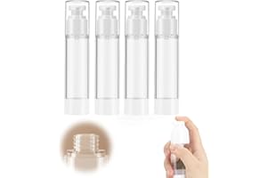 ‎GMTEO 4 Stück Airless Pumpspender, 2024 Neu Essence Lotion Vakuumflasche Cremekopf Vakuumflasche Spenderpumpe, Vakuum kosmetischer Reisebehälter für Reise Home Verwendung Cremetopf (100ml Sprühflasche)