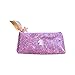 Produktbild jingyuu Einhorn bestickt Federmappe Glitzer Stift Tasche glitzernd Aufbewahrungstasche Kosmetik Tasche Tasche - Violett