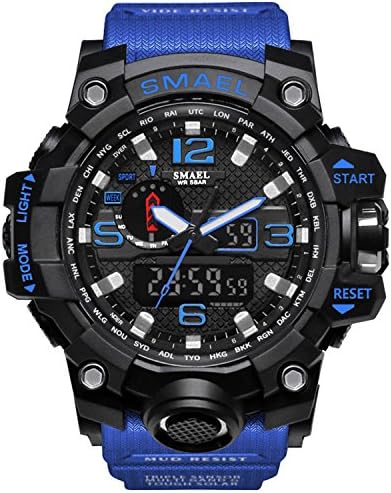 ETOWS® Men's Sport Watch Military Sports Watch 50M Waterproof Watches for Men Rubber LED Wrist Watch Shock Resistant Casual Wrist Quartz Watches