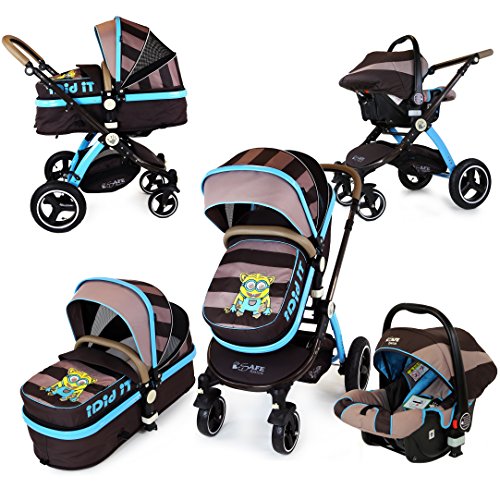 i-Safe System - i DiD iT Trio Travel System Pram & Luxury Stroller 3 in 1 Complete With Car Seat