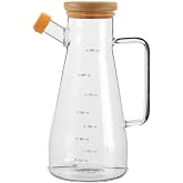 Bambu Kapaklı Borosilikat Cam Yağdanlık 900 ml