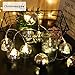 Produktbild iStary Weihnachtslicht LED Kugel Lichterkette Sterne Schneeflocke Ball Laterne Batterie Betrieben Urlaub Lampe Wasserdicht Gartendekoration Garland Ideal Für Balkon, Außen Deko, Innen, Party Usw.