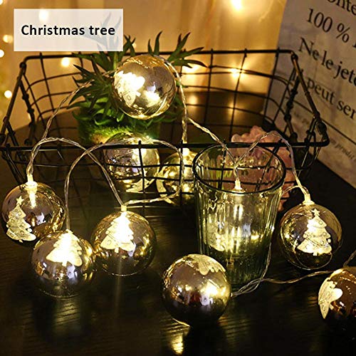 Preisvergleich Produktbild iStary Weihnachtslicht LED Kugel Lichterkette Sterne Schneeflocke Ball Laterne Batterie Betrieben Urlaub Lampe Wasserdicht Gartendekoration Garland Ideal Für Balkon, Außen Deko, Innen, Party Usw.