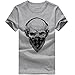 Produktbild OHQ T-Shirt Gedruckt Mode Rot Gelb Grau Blau Grün Navy Männer Frauen Drucken Humor Paar Mann Sport Mode T-Shirts Hemd Kurzarm Bluse (Grau, XL)