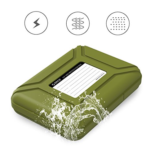 ORICO Festplattentasche Schutztasche Schutzbox (3.5″, Grün) – Aufbewahrungstasche für 3,5 Zoll Festplatten Western Digital WD Seagate Toshiba Samsung Intenso - 7