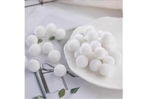 GreatRise 2 cm Colourful Pompoms Mini Pompoms for Crafts Small Pompoms Pompoms Balls for Easter Christmas Fluffy Pom Poms for DIY Creative Garlands Craft Decorations White Pack of 30
