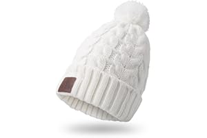 August EPA30 – Bluetooth Mütze mit Bommel – Winter Beanie mit Bluetooth Stereo Kopfhörer, Mikrofon, Freisprechen und integriertem Akku – für Damen, Herren, Kinder (Unisex, Einheitsgröße)