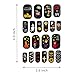 Ejiubas Halloween Water Transfer Nails Stickers 3D Waterproof DIY Nail Art Wraps Set 2 - 3 Sheets with 60 Pcs