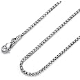 THE MEN THING 3mm Rounded Box Chain Stainless Steel 18 to 24inch Necklace for Men & Boy