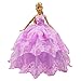 Produktbild Handmade Quality Multi-layer Princess Wedding Party Gown Dress for Barbie Clothes Gift- PURPLE COLOR XMAS GIFT