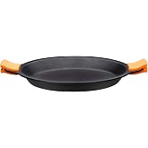 BRA Efficient | Paella Pan 32 cm, Cast Aluminium | Black, Top diameter 32 cm, Base diameter 25, 4 cm, Height 4 cm