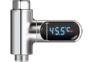 HOIIME Indicatore di temperatura digitale per doccia a LED, 0 ~ 100 ℃ per il bagno del bambino centigradi (indicatore Fahrenheit-360°) per la cura del bambino