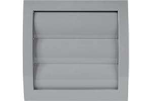 Vent Systems Tapa de ventilación gris de 10 cm / 100 mm para secadora y tubo de ventilación del baño. Rejilla exterior blanca. Mantenga alejados a los insectos, pájaros y roedores