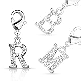 ✔ Material: Brass mit rhodinierten Elementen| Farbe: Silber | Mit Zirkonia Kristall Steinen besetzt