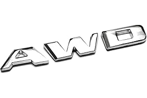 PTDecals 1X Silver Metal AWD All Wheel Drive Emblem Badge Stickers For Auto Vehicle Car Trunk Tailgate Boot Window Exterior Decal