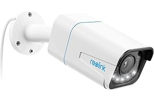 Reolink 4K 8MP Camara Vigilancia PoE con Foco, Detección de Personas/Vehículos/Pets, Zoom óptico 5X, Color Visión Nocturna Lapso de Tiempo Audio Bidireccional, Ranura para Tarjetas microSD, RLC-811A