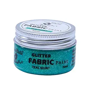 Little Birdie Itsy Bitsy- Glitter Fabric Paint - Teal Glint 50ml, 1pc