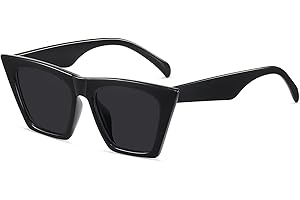 SHEEN KELLY Occhiali da sole flat top per uomo donna Occhiali da sole design retrò quadrato stile succinto Occhiali da sole con lenti trasparenti UV400