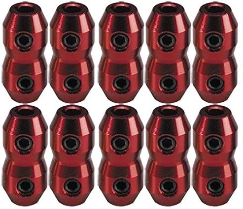 Aluminium Anodised Cable Clamp x 10 for Brake &amp; Throttle in Red UK KART STORE
