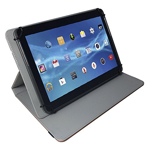 Tablet Tasche für Samsung Galaxy Tab S3 T825 Schutz Hülle Etui Case + Touch Pen – 9.7 Zoll Echtleder Braun 360° - 6