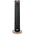 TOWER T629001 Cavaletto Tower Fan with 2 Hour Timer, 3 Speeds, Automatic Oscillation, 29”, 45W, Black & Rose Gold