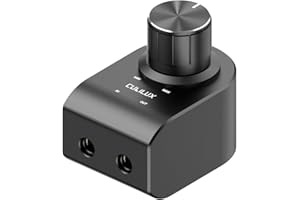 Cubilux Lautstärkeregler, Inline Stereo Audio Lautstärkedämpfer mit Gehäuse aus Vollaluminiumlegierung zur Störungsisolierung, Inline-Lautstärkeregler (3.5 mm（1/8-Zoll）)