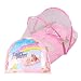 0-2 Years Baby Bed Mosquito Net, Portable Folding Travel Crib Bed Canopy Tent With Pillow,Mosquito Protection Breathable Cotton Baby Tent Beach Play Tent Mosquito Protection (Pink)