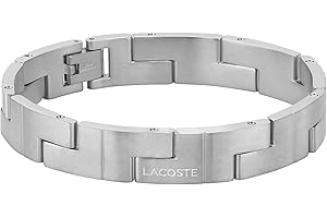 Lacoste Męska bransoletka z kolekcji Lacoste Catena ze stali nierdzewnej, Jeden rozmiar, Stal nierdzewna, Bez kamieni szlachetnych