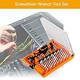 crewell Schraubendreher-Set Repair Handwerkzeuge Kit für Handy, Mobiltelefon, iPhone 5, 5S, 6S, Samsung, HTC, Nokia, Laptop, Computer, MacBook Pro, Tablet, iPad, Armbanduhr, mit Schwarz Tasche