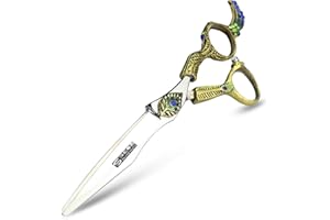 SHARONDS Ciseaux de coupe professionnels de 5,5/6 pouces, ciseaux de coupe tranchants en acier inoxydable, spécial pour les coiffeurs (Ciseaux de coupe 6 pouces-C)