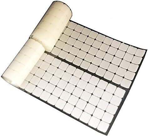 Arlent 3/4" White Square Straps 250 Pairs Self Adhestive Hook Loop Self Adhesive Strips With Waterproof Sticky Glue Fastener