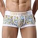 Produktbild Boxershorts Btruely Herren Kurze Hose Männer Unterwäsche Atmungsaktive Drucken Sleepwear Weich Nachtwäsche (L, Blau)