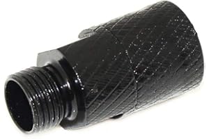 AIRSOFT SHOOTER SHOP Airsoft Softair Außenfass Schalldämpfer Compensator Adapter Fass Schalldämpfer Kompensator Adapter mit Schraubenschlüssel für M9 (+ 11mm bis -14mm)