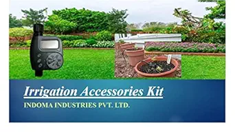 Indoma Drip Irrigation Kit with Automatic Digital Water Timer | Watering Kit for Home, Garden, Farming & Agriculture Purposes to Water Plants