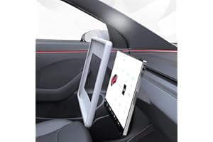 STAMOO Marco protector de pantalla de silicona para Tesla Model Y Juniper 2025-2026 Model 3 Highland 2024-2026, protector de borde de pantalla, consola central (modelo Y Juniper 2025-2026-blanco)