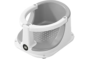 LRUVAQI Baby Bath Seat | Baby Bath Seat 6 Months Plus | Anti-Slip Child Bath Tub with Temperature Sensor | Toddler Bath Seats for Babies Sitting Up | Inf-ant Bath Tub Chair, Shower Assistance Supplies