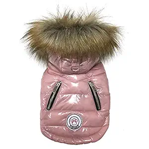 FouFou Dog 87089 14K Foucler Luxe Coat for Dogs, Small, Baby Pink