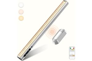 bravzurg Reletka LED bezprzewodowa kuchenna, 4000 mAh, lampa biurkowa USB, z pilotem zdalnego sterowania, oświetlenie ścienne do szafki, tablicy, lustra, szafki, biblioteki