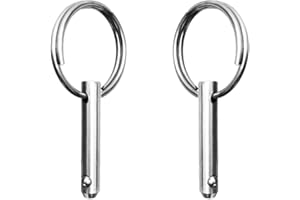 Uteruik Lot de 2 goupilles à dégagement rapide en acier inoxydable 316, 6,35 mm, pour bimini