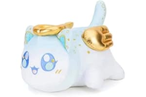 YUMSOU 9.8in Cute Aphmau Meows Cat Plush Toy Soft Meemeow Stuffed Donut Cat Plushes French Fry Cheeseburger Food Plush Doll Gifts (Angel Cat)