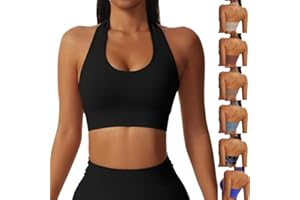 BFACCIA Reggiseno Sportivo per Donna Senza Cuciture Imbottito Activewear Reggiseni Halter Collo Bralette Supporto a Medio Impatto Reggiseno per Sonno Senza Ferretto Canotta Reggiseni