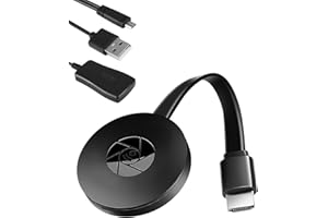 SYNKRIS Adaptador Dongle inalámbrico 1080P para TV Wireless Display Adapter WiFi Pantalla Miracast 2.4GHz para Android iOS Windows Mac Airplay DLNA Proyector transmisión de Alta resolución Streaming