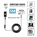 Produktbild WiFi Endoskop Inspektionskamera Wireless iOS Android Halbstarre Borescope 2.0 Megapixel 8 Leds 8mm 720P IP67 Tube Wasserdichte Inspektionskamera für iPhone 7/7 Plus 6s / 6s Plus, Samsung Serie, andere Android Phone, Laprtop und PC (5M / 16.4ft)