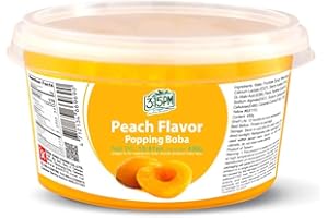 3:15PM Popping Boba - Pour le Bubble Tea, les gâteaux et les desserts, les yaourts (Pêche)